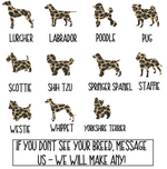 Load image into Gallery viewer, Animal Print Dog Logo T-Shirt - CHOOSE ANY DOG BREED!
