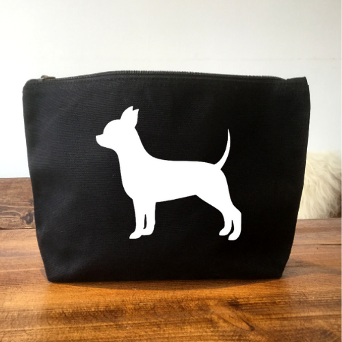 Dog Make Up Bag - Personalise with ANY Dog Breed - Organic Canvas