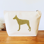 Load image into Gallery viewer, Dog Make Up Bag - Personalise with ANY Dog Breed - Organic Canvas
