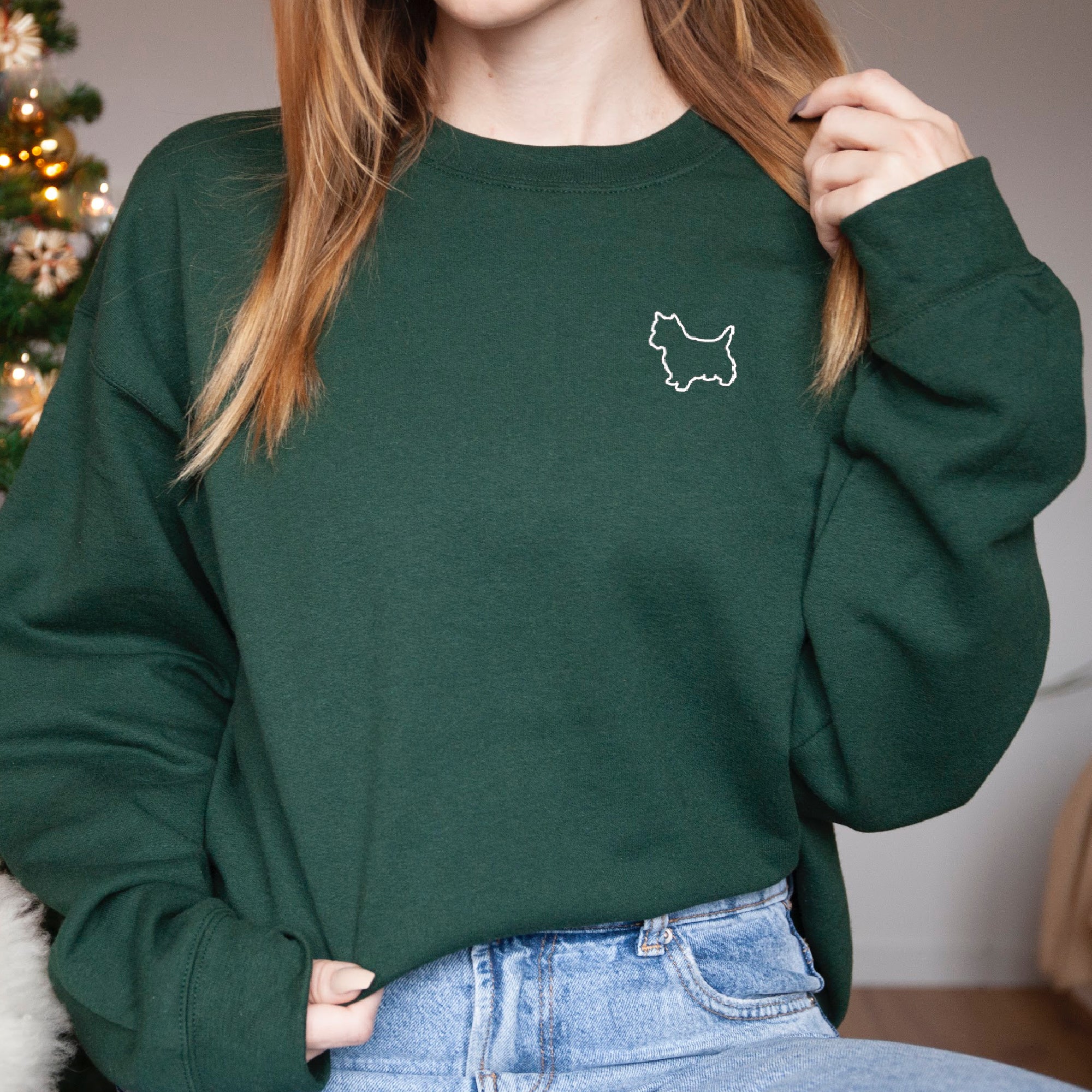 Dog Silhouette Sweatshirt - Customise with ANY Dog Breed - Unisex Relaxed Fit