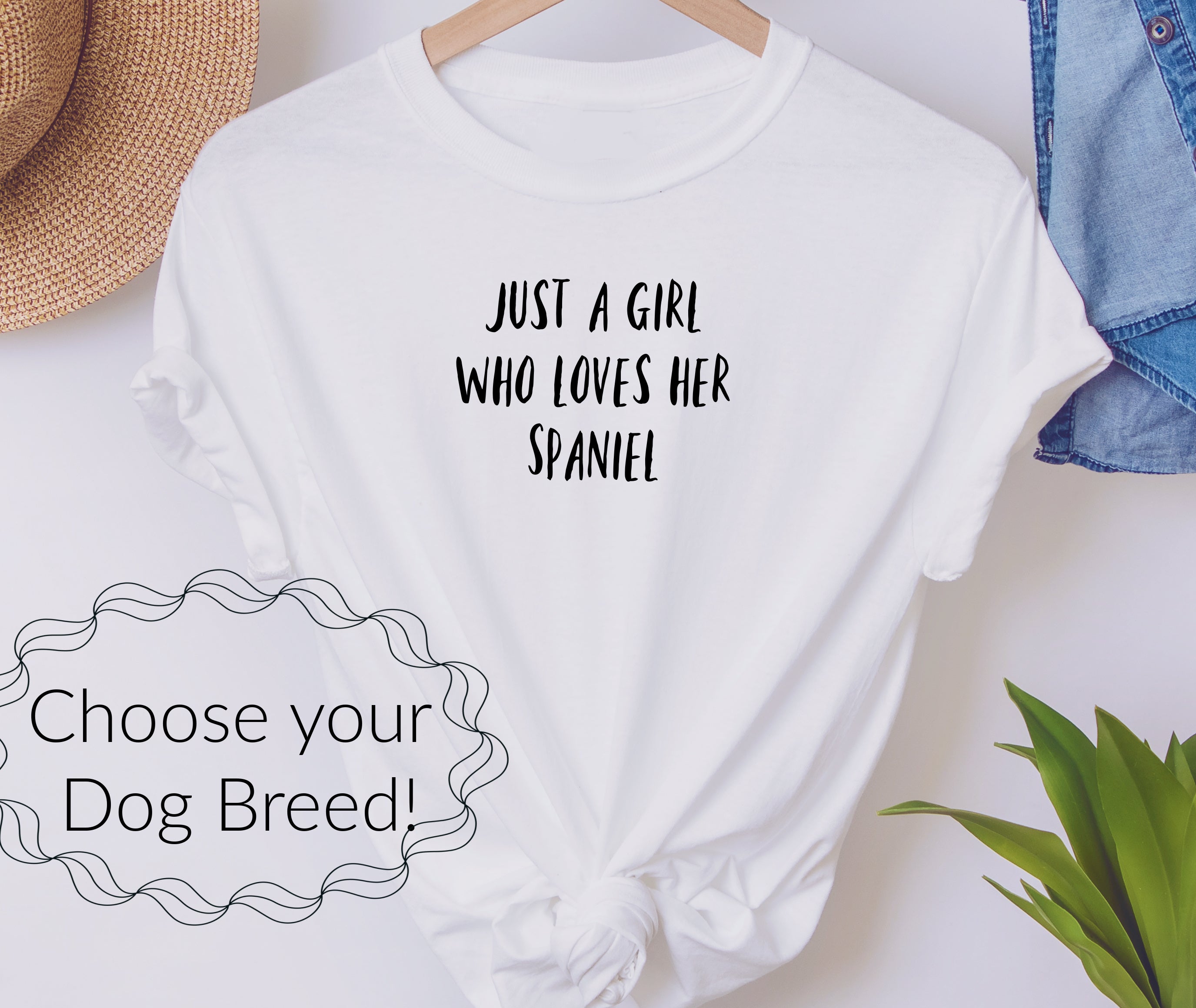 Dog Lover T-Shirt - ADD ANY BREED - Organic Cotton T Shirt