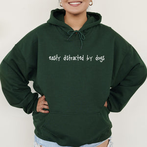 Easily Distracted By Dogs Hoodie - Relaxed Fit