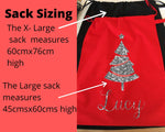 Load image into Gallery viewer, Red Santa Sack, Personalised Christmas Gift Sack
