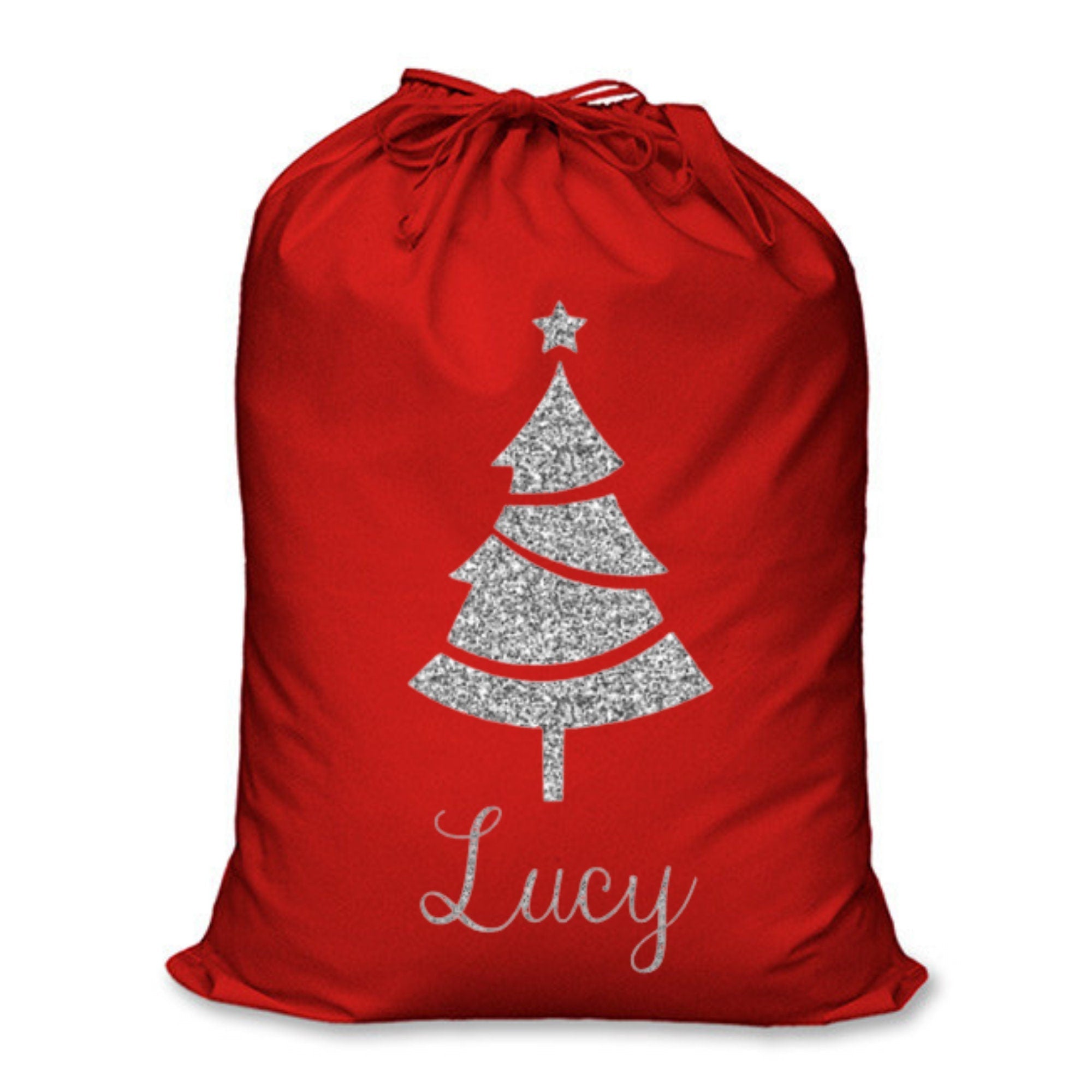 Red Santa Sack, Personalised Christmas Gift Sack