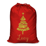 Load image into Gallery viewer, Red Santa Sack, Personalised Christmas Gift Sack
