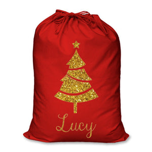 Red Santa Sack, Personalised Christmas Gift Sack