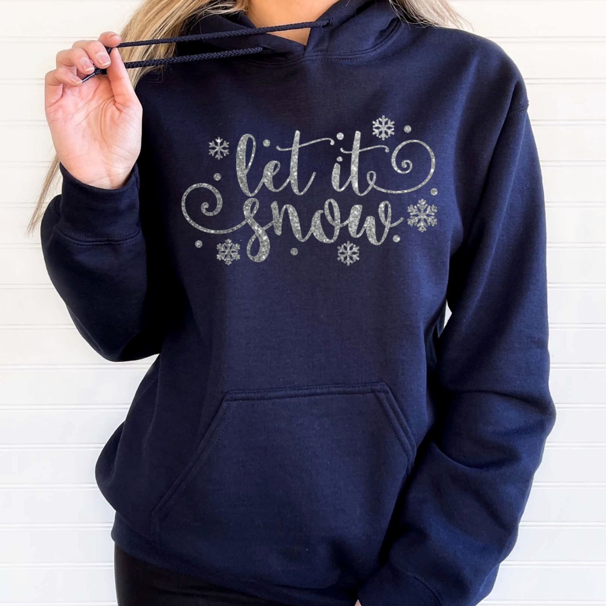 Christmas Hoodie, Let it Snow Sweatshirt, Oversized Hoodie, Christmas Jumper