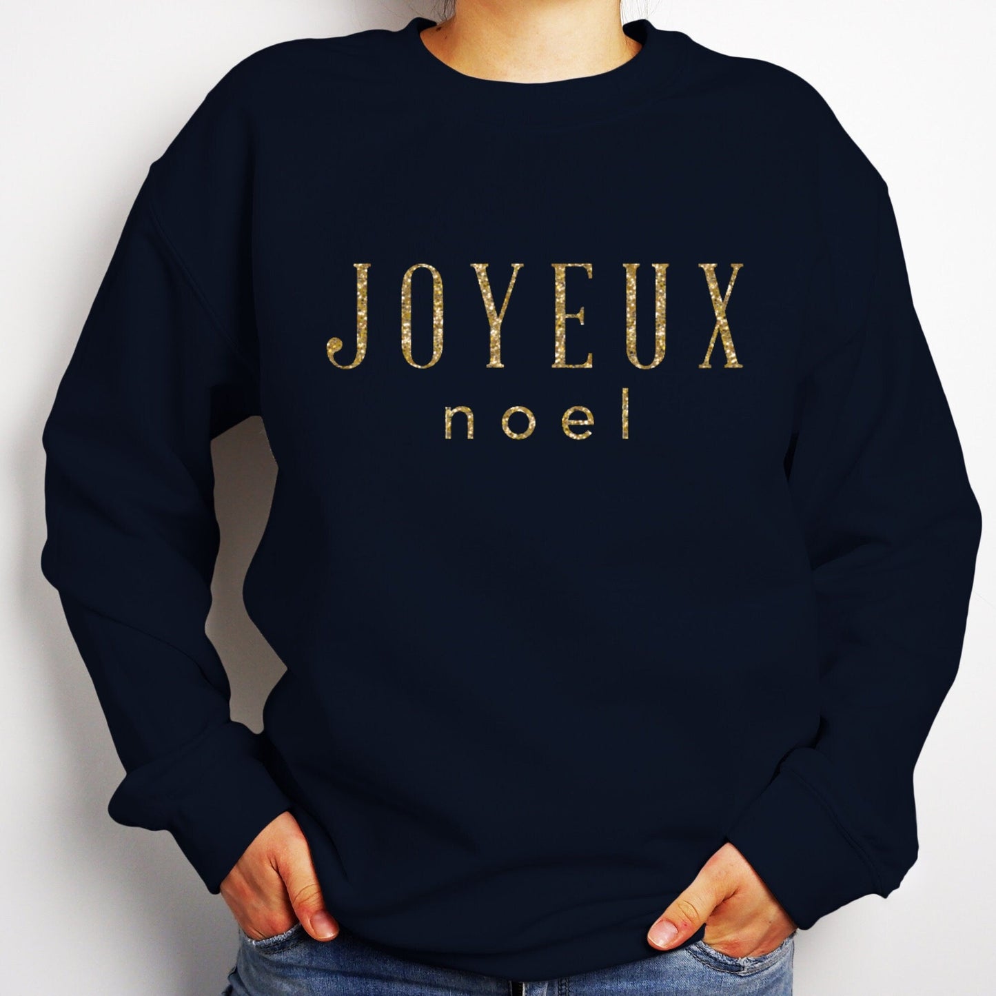 Christmas Jumper, Joyeux Noel Sweatshirt, Oversized Sweatshirt,