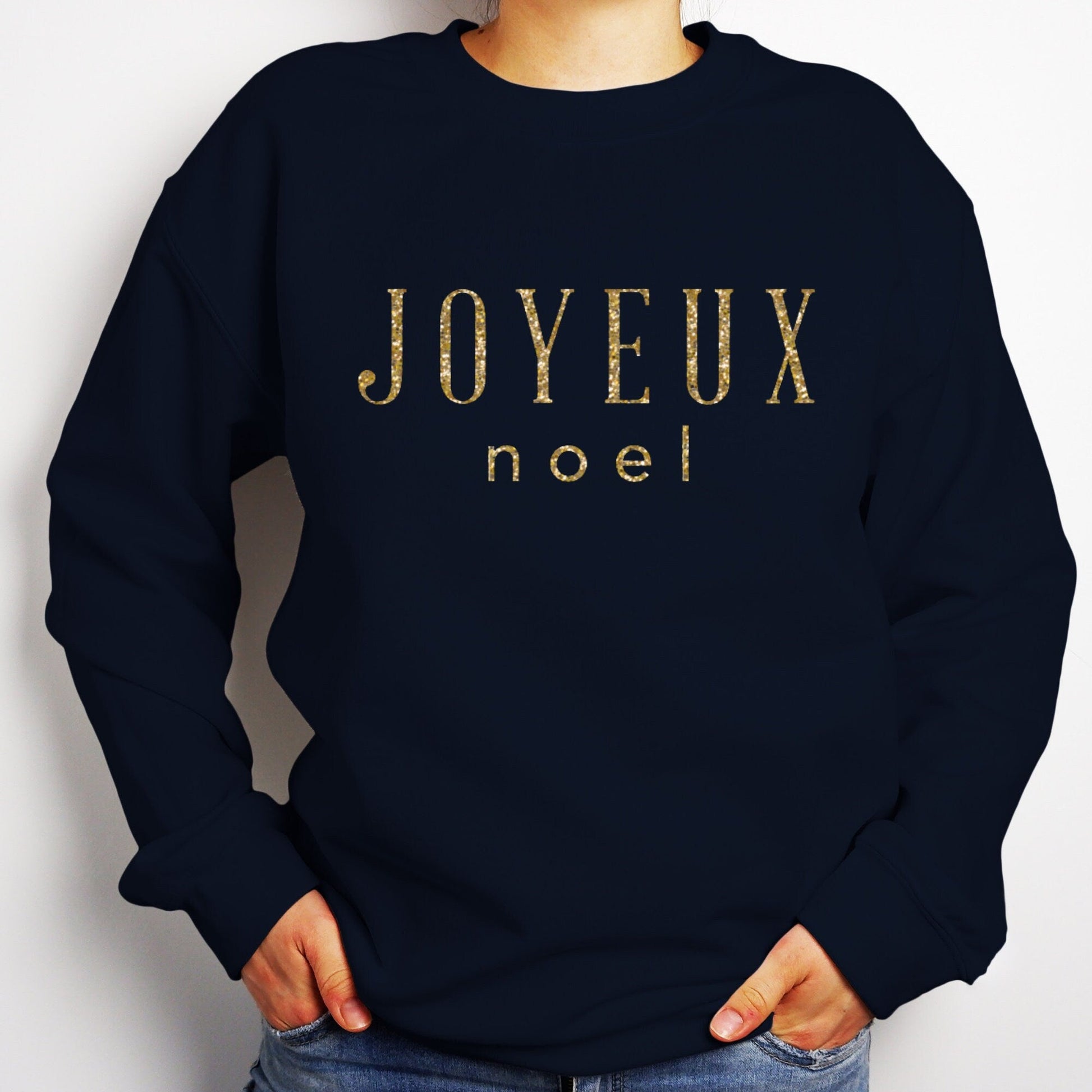 Christmas Jumper, Joyeux Noel Sweatshirt, Oversized Sweatshirt,