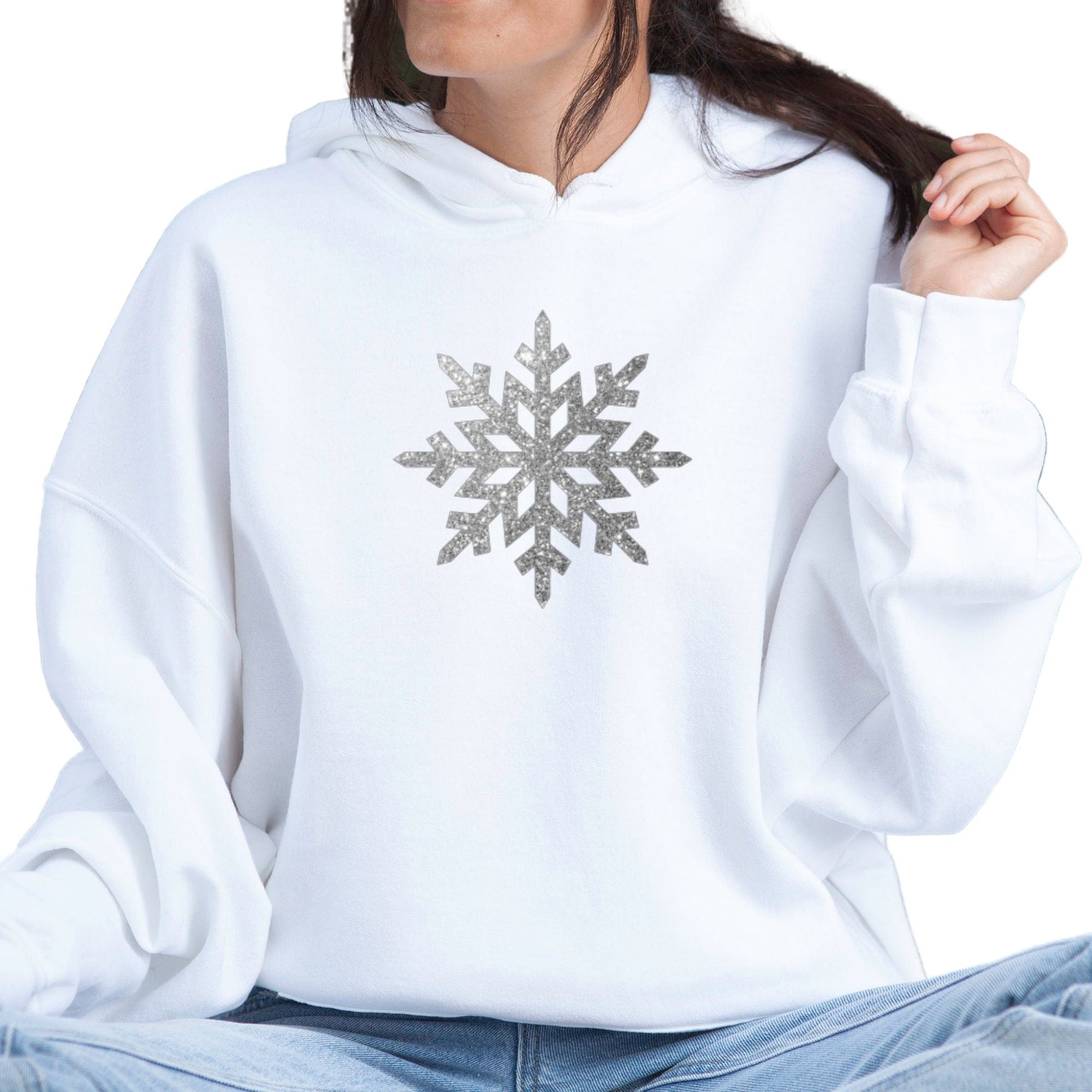 Christmas Hoodie, Snowflake Hoodie, Oversized Hoodie, Christmas Jumper
