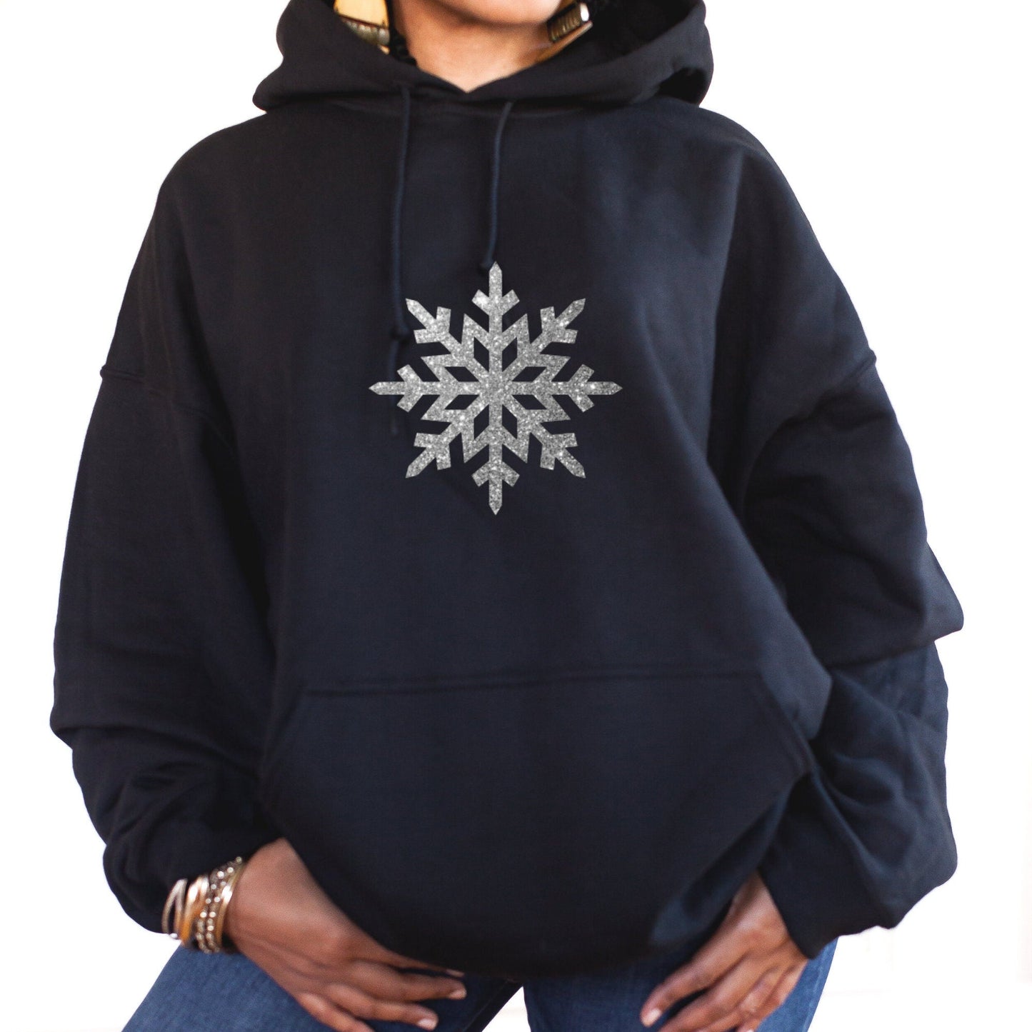 Christmas Hoodie, Snowflake Hoodie, Oversized Hoodie, Christmas Jumper