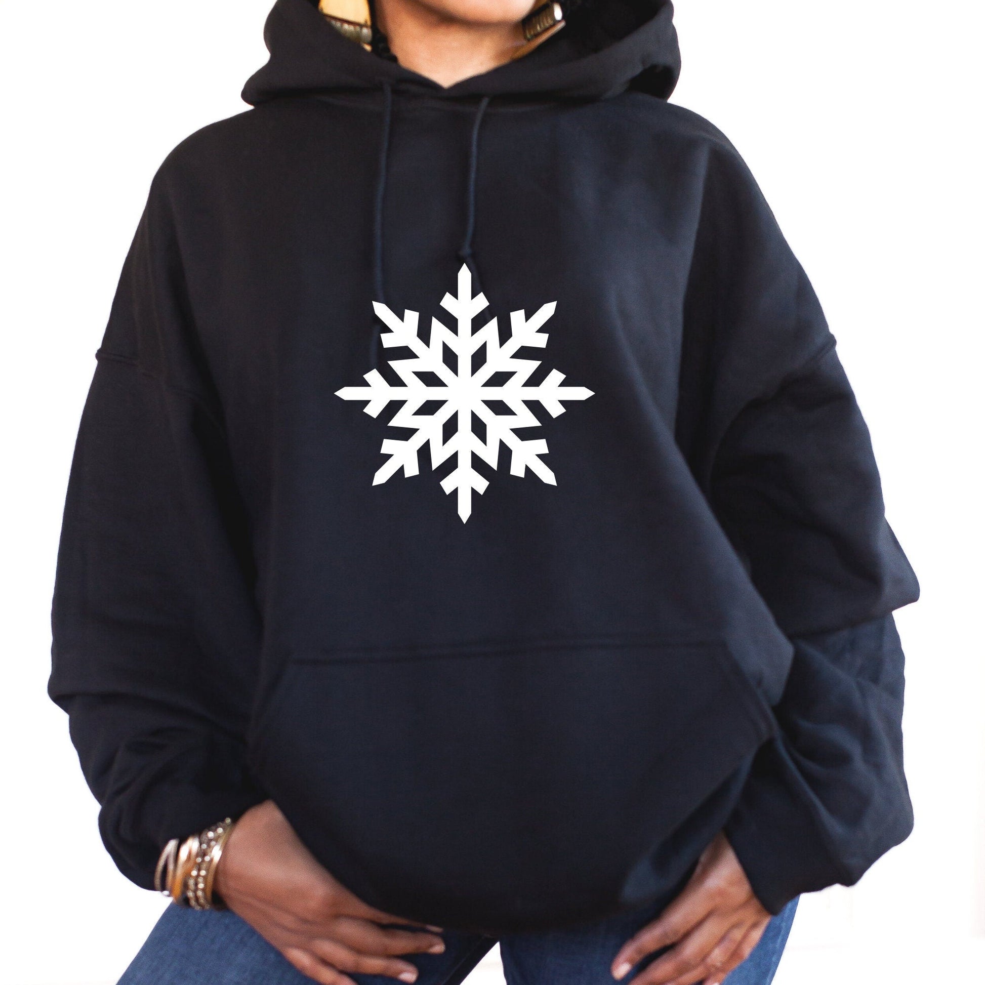 Christmas Hoodie, Snowflake Hoodie, Oversized Hoodie, Christmas Jumper