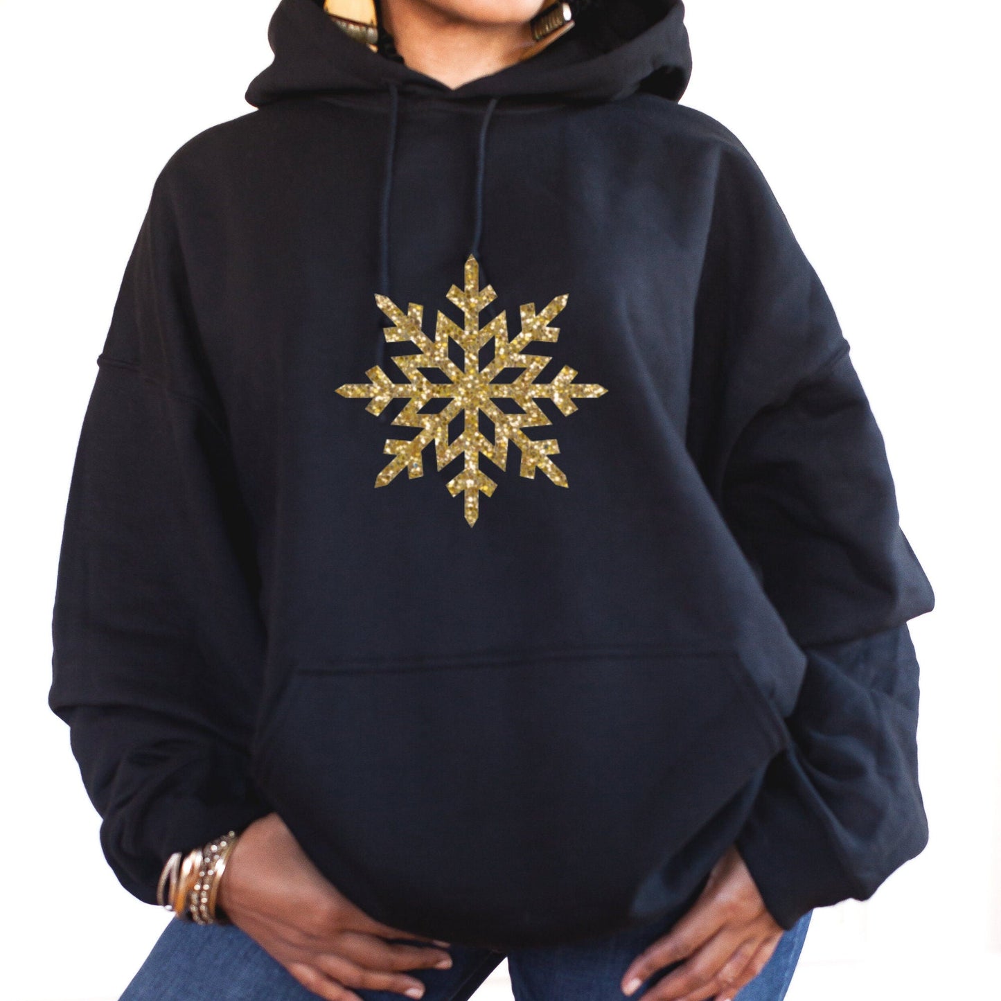 Christmas Hoodie, Snowflake Hoodie, Oversized Hoodie, Christmas Jumper