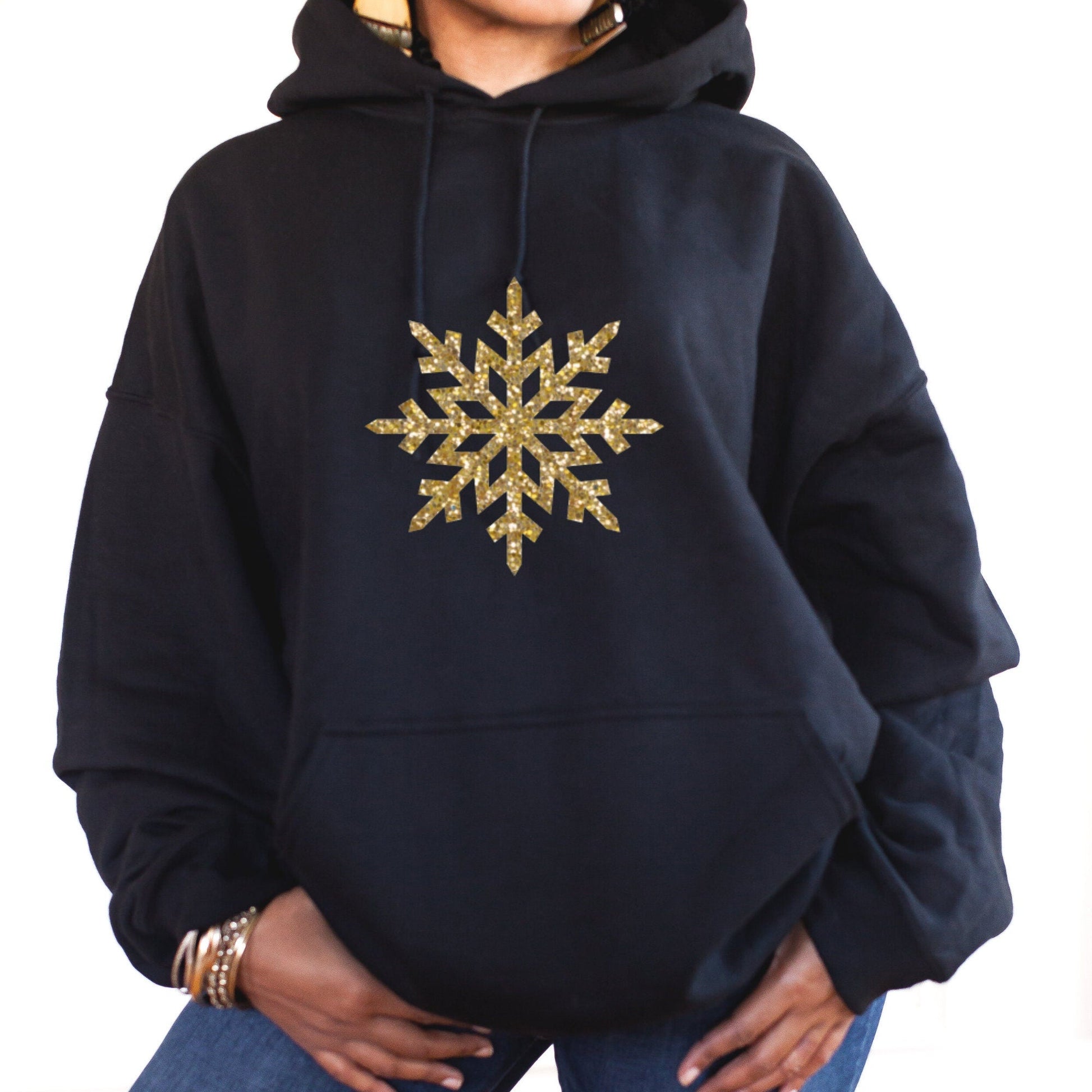 Christmas Hoodie, Snowflake Hoodie, Oversized Hoodie, Christmas Jumper