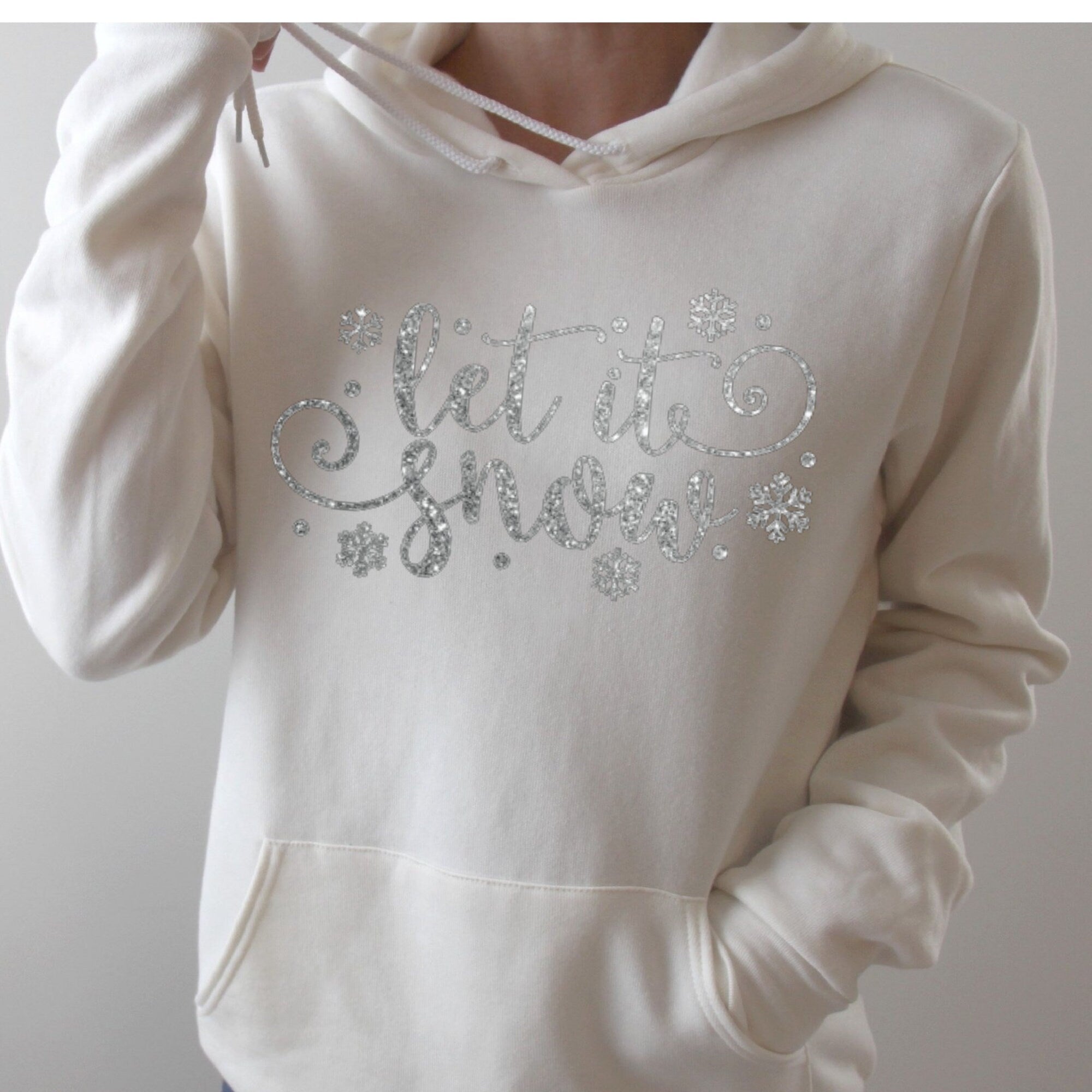 Christmas Hoodie, Let it Snow Sweatshirt, Oversized Hoodie, Christmas Jumper