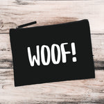 Load image into Gallery viewer, &#39;Woof&#39; Make Up/Accessory Bag - Organic Canvas Pouch

