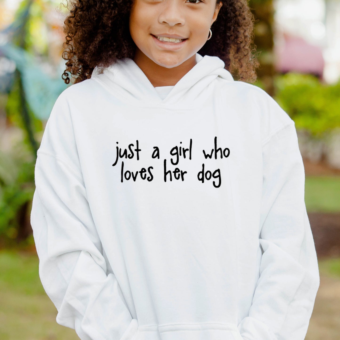 Just a Girl Who Loves Her Dog Hoodie - Kids Hoodie