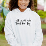 Load image into Gallery viewer, Just a Girl Who Loves Her Dog Hoodie - Kids Hoodie
