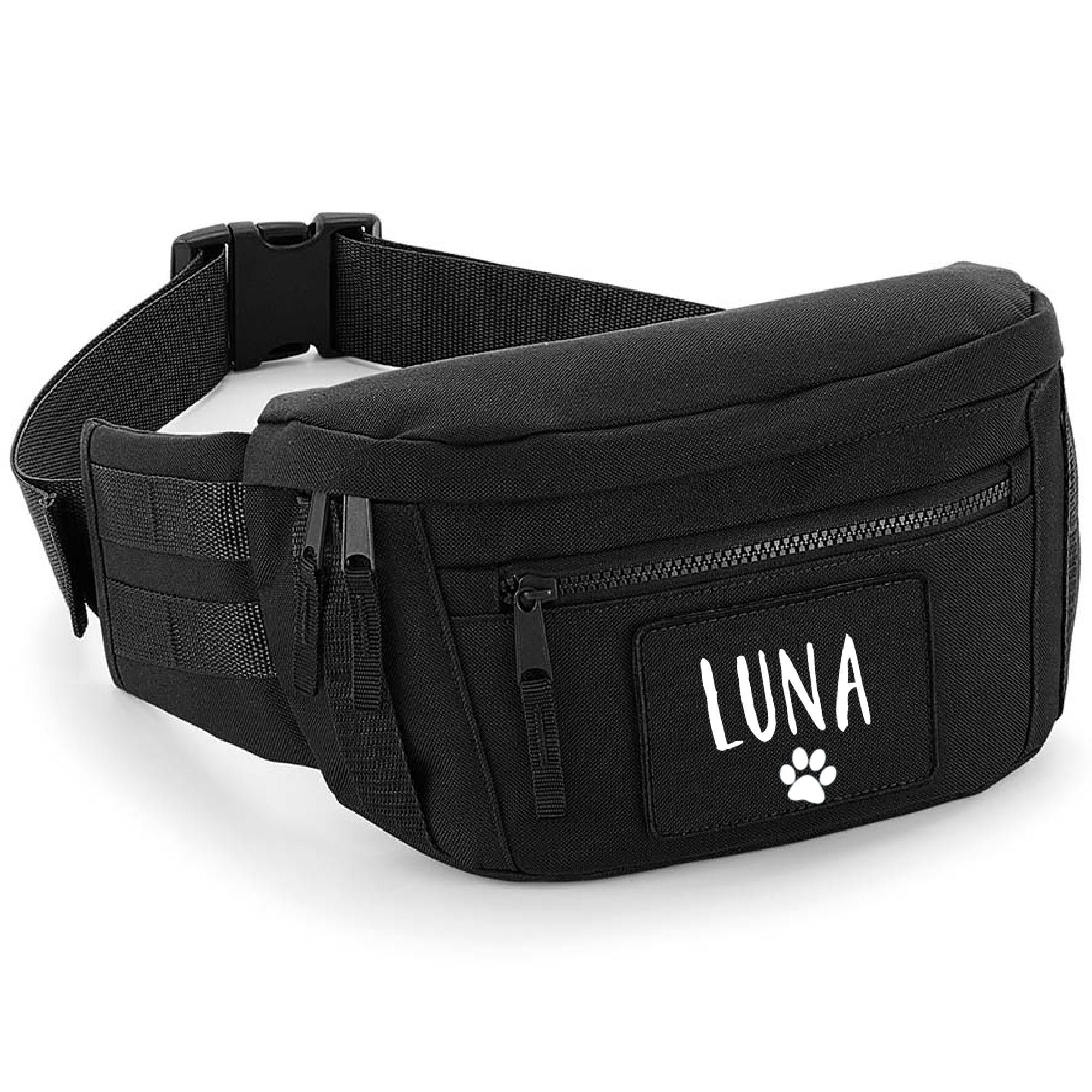 Personalised Dog Walking Bum Bag - Extra Large Belt Bag - Personalise with your dogs name