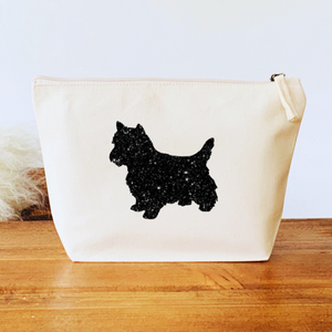 Dog Make Up Bag - Personalise with ANY Dog Breed - Organic Canvas