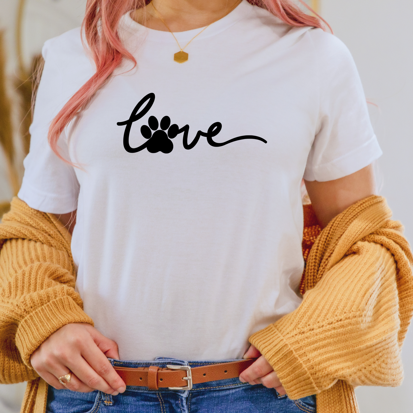 Love my Dog T-Shirt - Soft Organic Cotton Unisex Fit Shirt